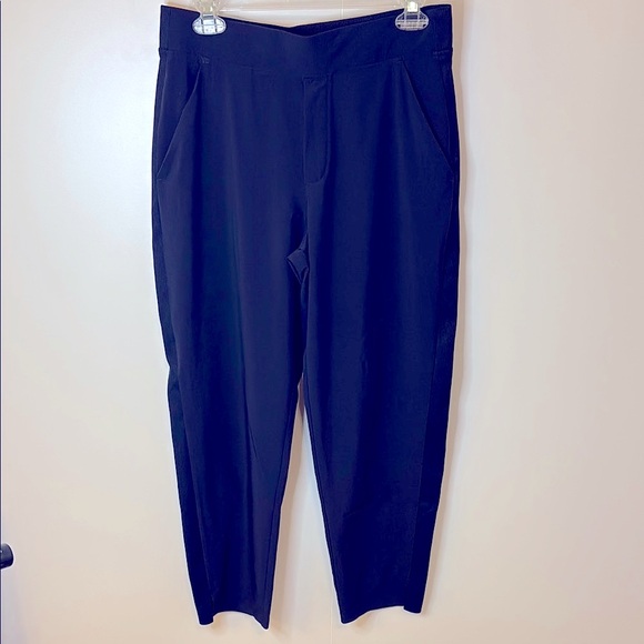 Athleta Blue Brooklyn Track Pants Tapered Fit Elastic Waistband - Picture 1 of 8